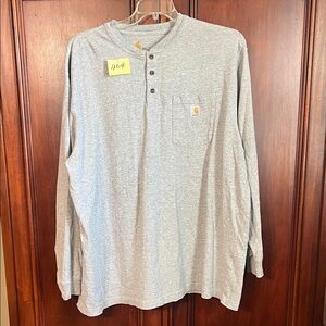 Carhartt Heather Gray Long Sleeve Henley